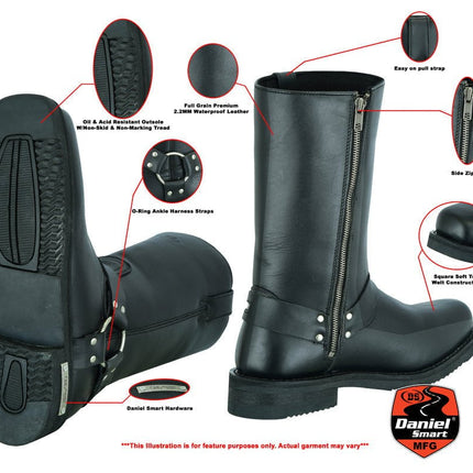 Men's Waterproof Harness Boots