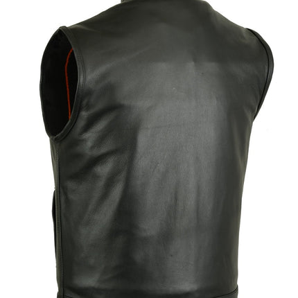 Renegade Classics Pick Black Motorcycle Vest with Smart Access Pockets