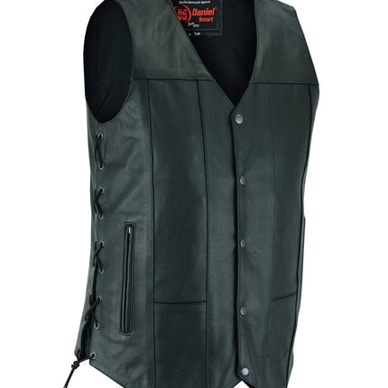 DS Men's Ten Pocket Utility Black Vest - TALL