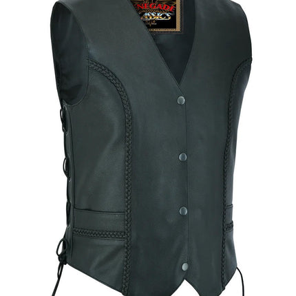 Enchantia Women's leather motorcycle vest