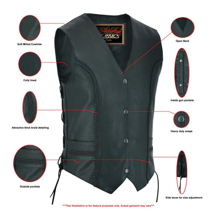 Enchantia Women's leather motorcycle vest