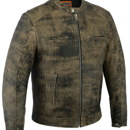 Men's Antique Brown Motorcycle Cruiser Jacket