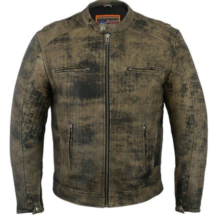 Men's Antique Brown Motorcycle Cruiser Jacket