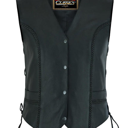 Enchantia Women's leather motorcycle vest
