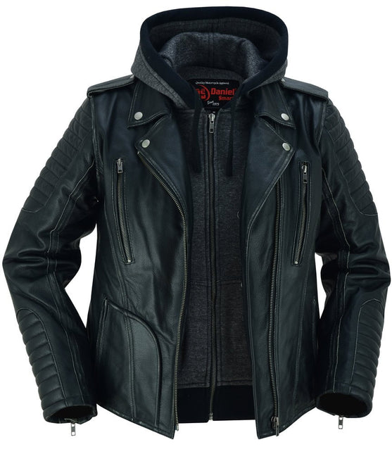 Women's M/C Jacket with Rub-Off Finish