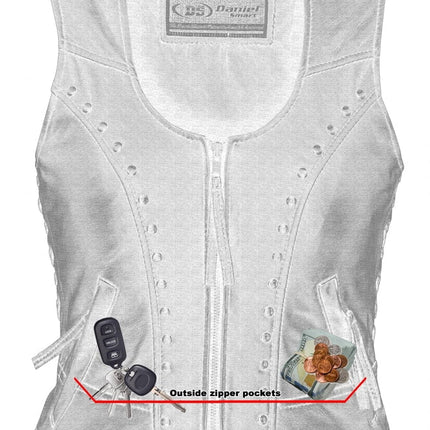 Women's Lightweight Vest with Rivets Detailing
