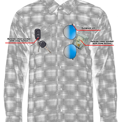 DS Flannel Shirt - Blue and Black Shaded