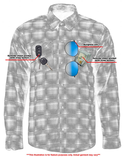 DS Flannel Shirt - Blue and Black Shaded