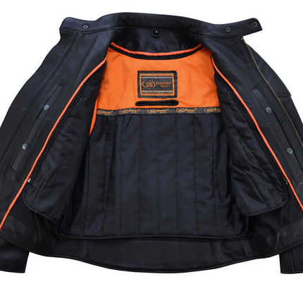 Men's Premium Vented Motorcycle Jacket – Side Laces