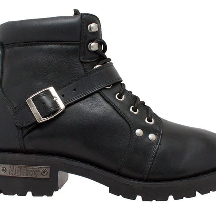 Men's 6"  Black Motorcycle Boots