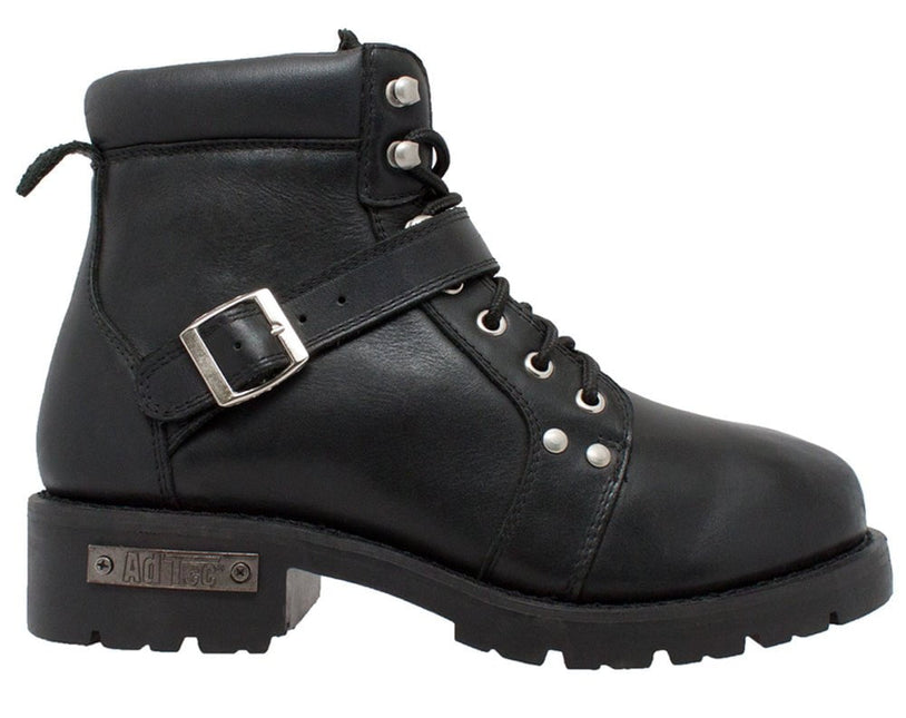 Men's 6"  Black Motorcycle Boots