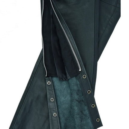 Road Rage Black leather motorcycle chaps