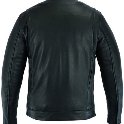 Men's Black Utility Style Motorcycle Jacket
