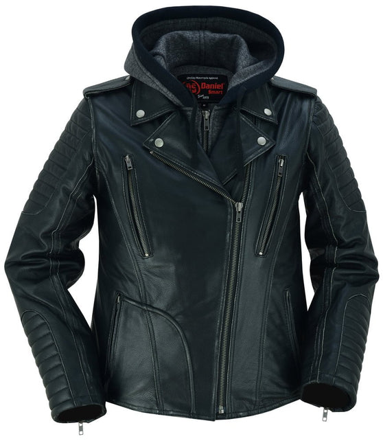 Women's M/C Jacket with Rub-Off Finish