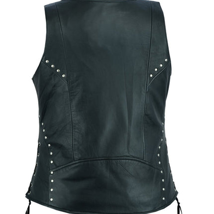 Women's Open Neck Vest with Lacing Details