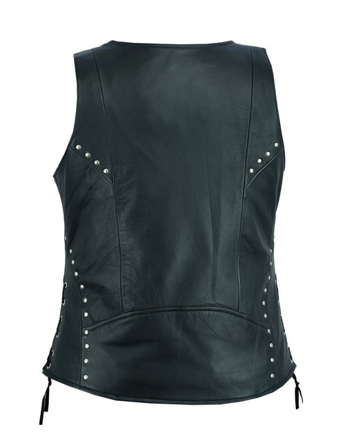 Women's Open Neck Vest with Lacing Details