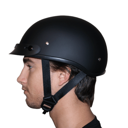 D6-SKW D.O.T. DAYTONA SKULL CAP - W/ SKULL WINGS