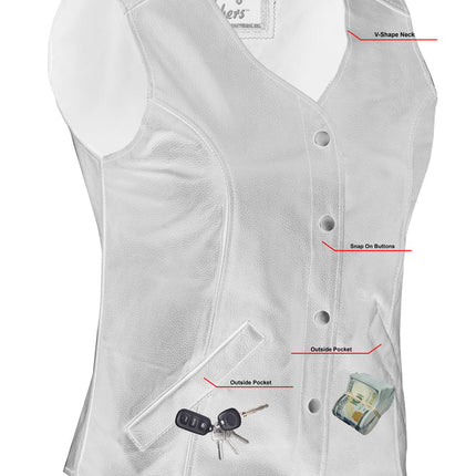 Women's Stylish Longer Body 3/4 Vest - Plain Sides
