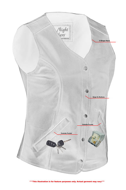Women's Stylish Longer Body 3/4 Vest - Plain Sides