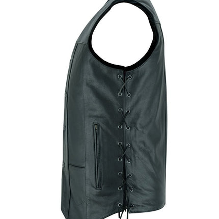 DS Men's Ten Pocket Utility Black Vest - TALL