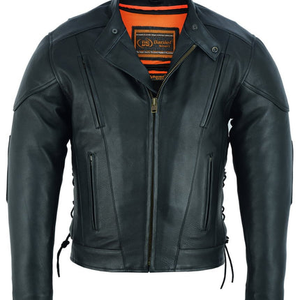 Men's Premium Vented Motorcycle Jacket – Side Laces