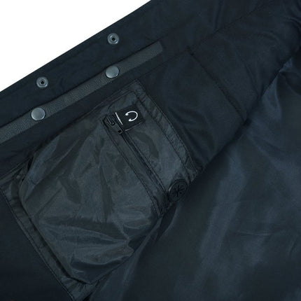 DS Men's Tall Classic Tapered Bottom Biker Leather Vest- Black