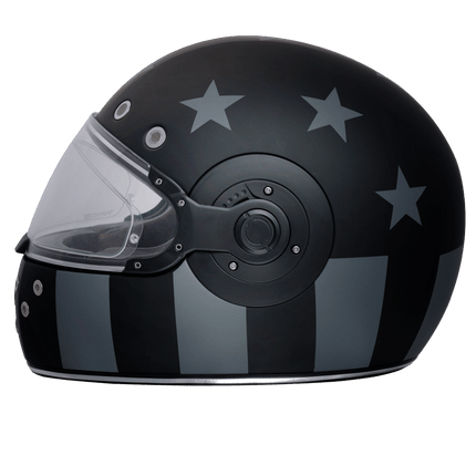 DOT Daytona Retro Full Face Motorcycle Helmet: Vintage Style for Men, Women, & Youth - W/ Captain America Stealth