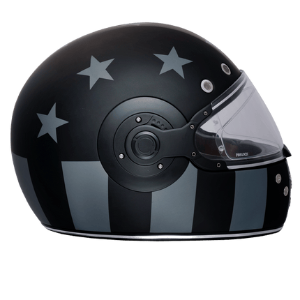 DOT Daytona Retro Full Face Motorcycle Helmet: Vintage Style for Men, Women, & Youth - W/ Captain America Stealth