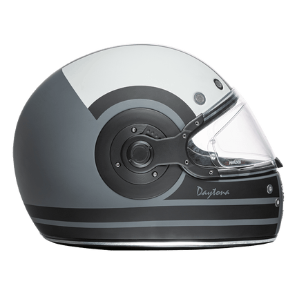 DOT Daytona Retro Full Face Motorcycle Helmet: Vintage Style for Men, Women, & Youth - W/ Racer