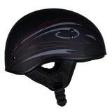 Tribal Black Advanced DOT Motorcycle Skull Cap Helmet