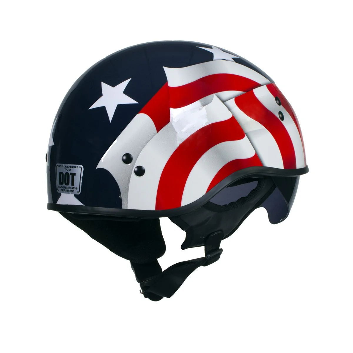 dot half helmet motorcycle Outlaw T-70 'Blue Flag' American Flag Half Face Helmet with Drop Down Tinted Visor