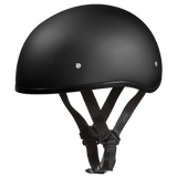 D.O.T. Daytona Skull Cap Helmet W/O Visor - Matte Black