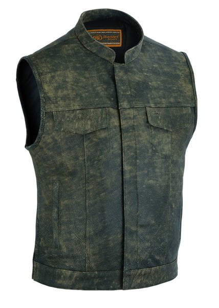 Mens Antique Brown Concealed Carry Vest