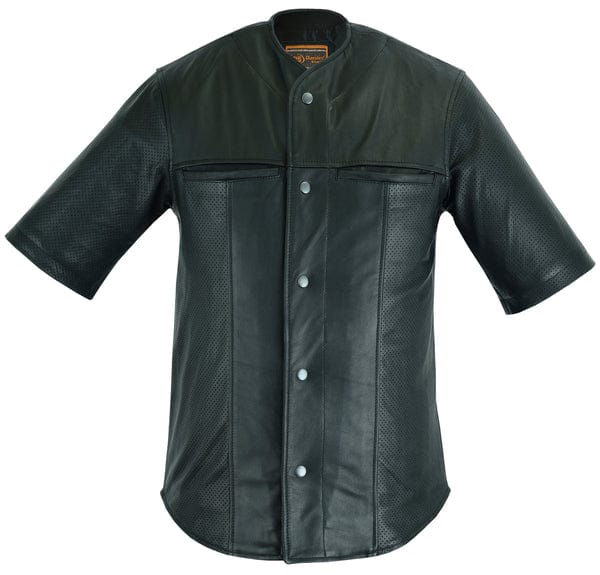 Men's Motorcycle Leather Shirt