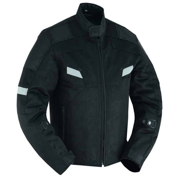 Black High Visibility Performance Mesh Biker Jacket