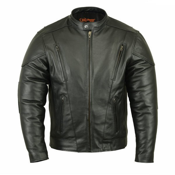 Men's Genuine Leather Vented M/C Jacket