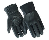 Insulated Leather Biker Gloves for Cold Weather