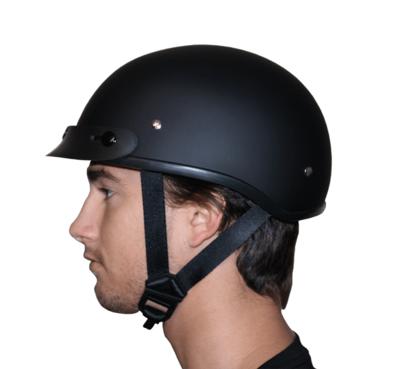 D.O.T. Daytona Skull Cap Helmet W/O Visor - Matte Black