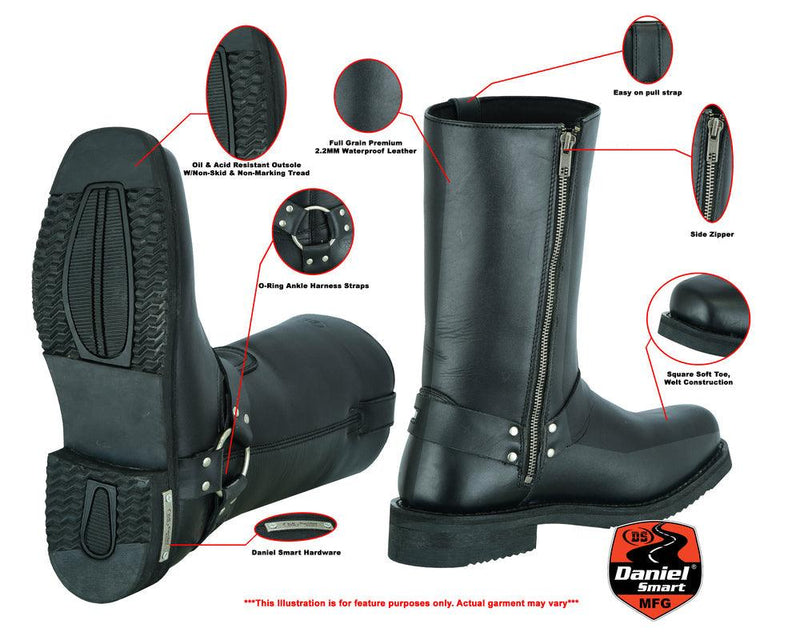 Men's Waterproof Harness Boots - MARA Leather