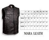 SOA Vest Men's Real Leather Anarchy Motorcycle Biker Club Concealed Carry Outlaw