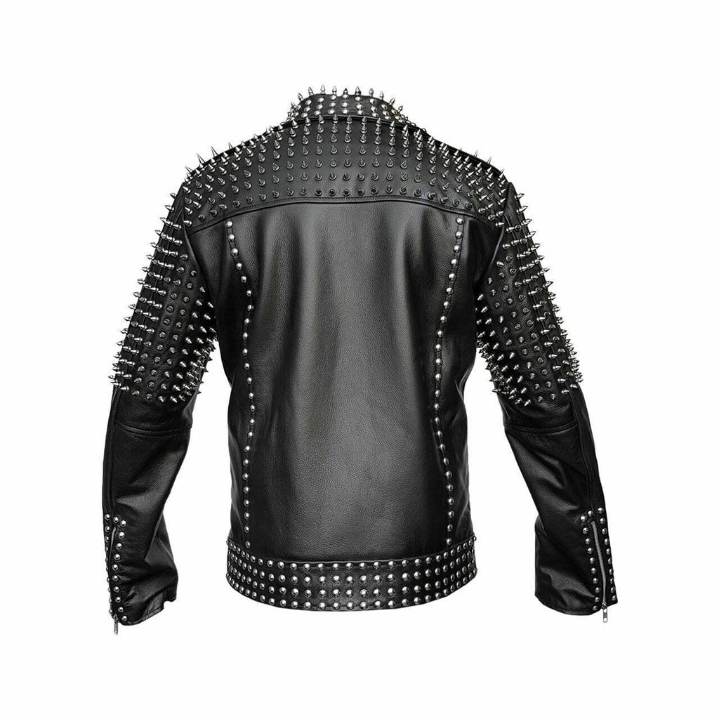 Men's Studded Punk Style Cropped Jacket