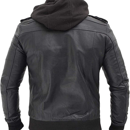Men's Fashion Real leather jacket- Genuine Lambskin leather jacket Biker Style - MARA Leather