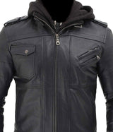Men's Fashion Real leather jacket- Genuine Lambskin leather jacket Biker Style - MARA Leather