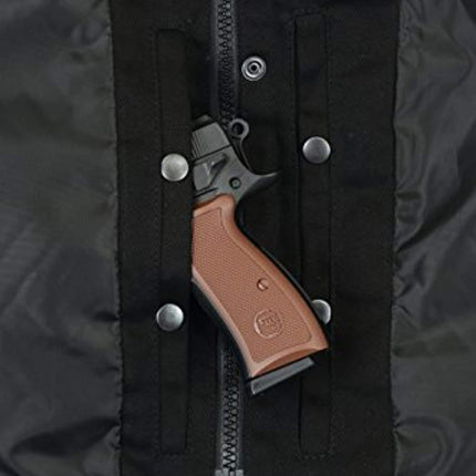 Men's Basic Black Denim Club Motorcycle Vest 100% Cotton