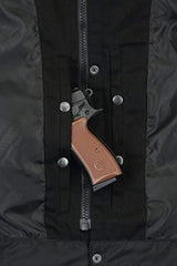 Men's Basic Black Denim Club Motorcycle Vest 100% Cotton