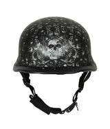 Skull Graveyard Costume Novelty German Helmet Prop - Black - MARA Leather