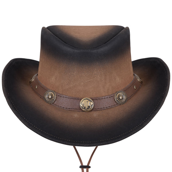 Versatile Leather Gambler Hat – Medieval Clothing