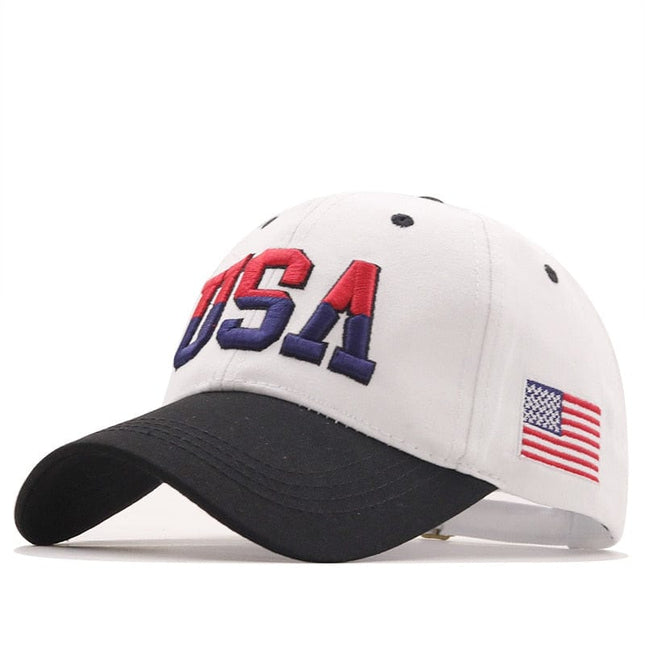 USA Flag 3d Embroidered Cotton Soft Baseball Style Cap