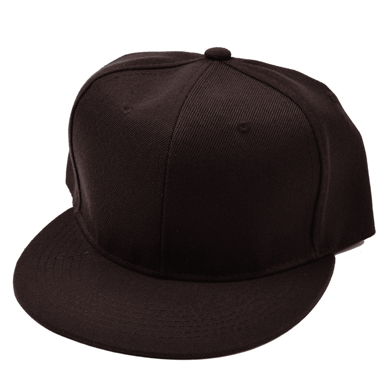 Monotone Flat Bill Snapback Adjustable Cotton Twill Caps - MARA Leather