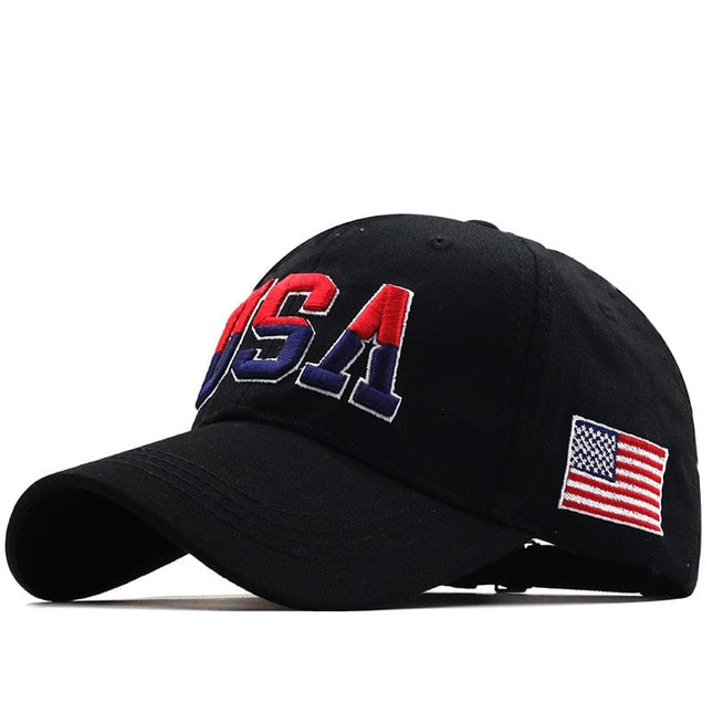 USA Flag 3d Embroidered Cotton Soft Baseball Style Cap